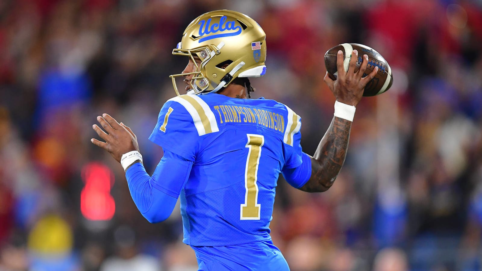 UCLA QB Dorian ThompsonRobinson headbutts opponent after pregame