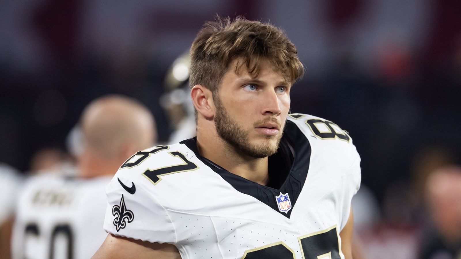 Watch: Saints TE may have signed weirdest item ever at camp