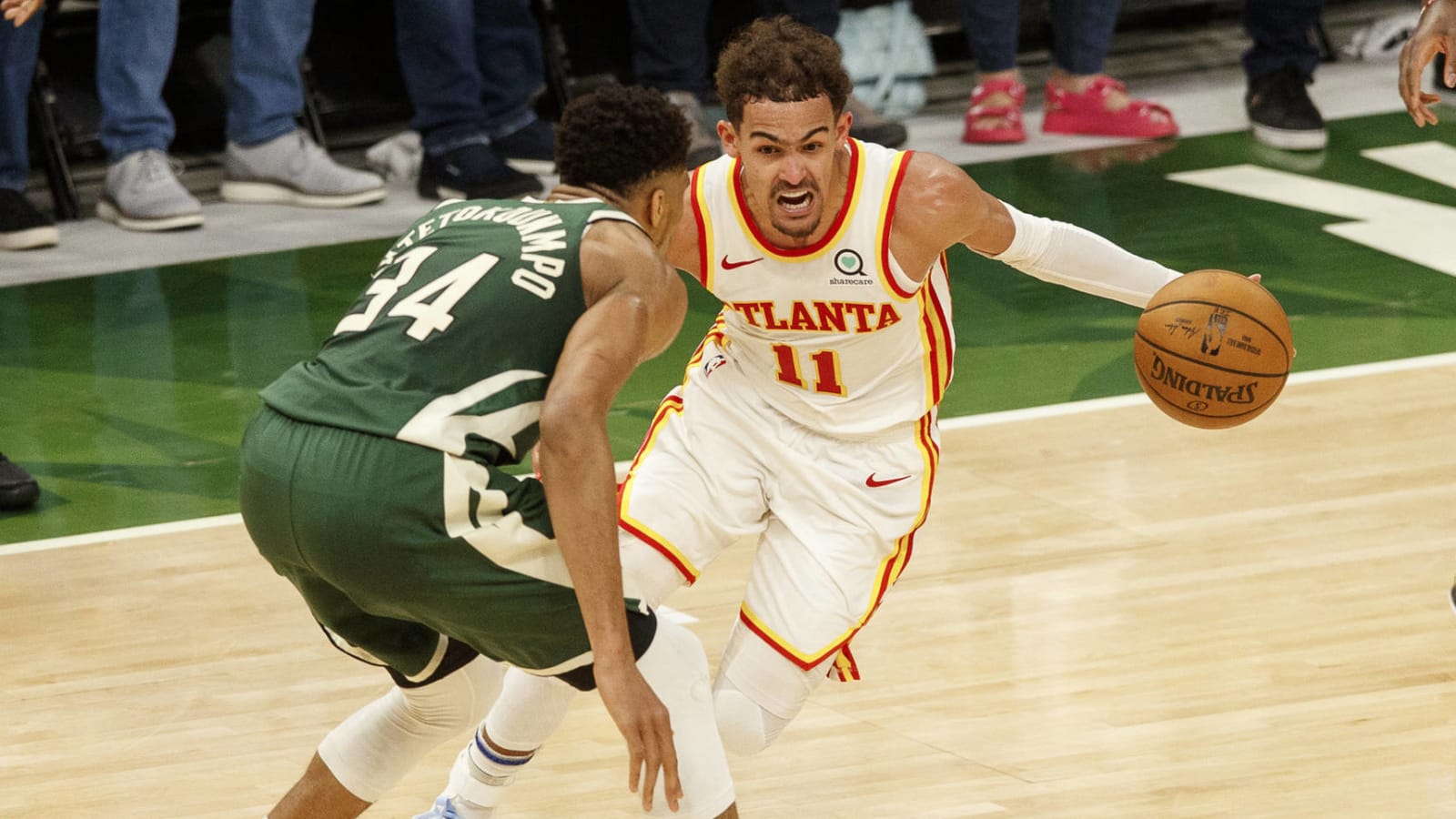 Trae Young tweets support for Giannis Antetokounmpo after injury