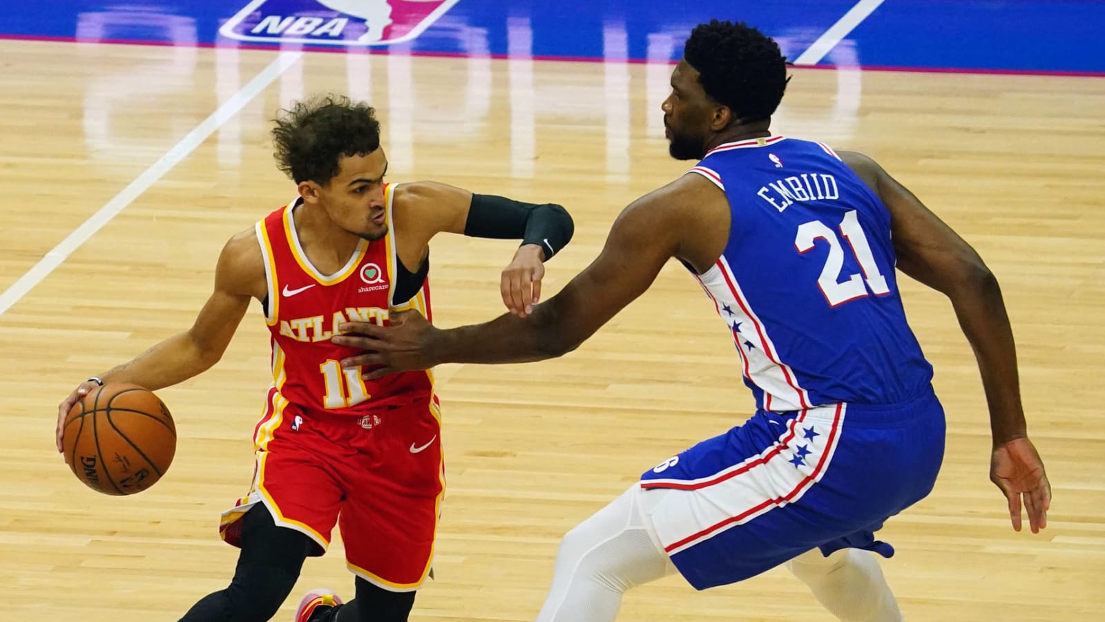 Joel Embiid has met his theatrical match in Trae Young