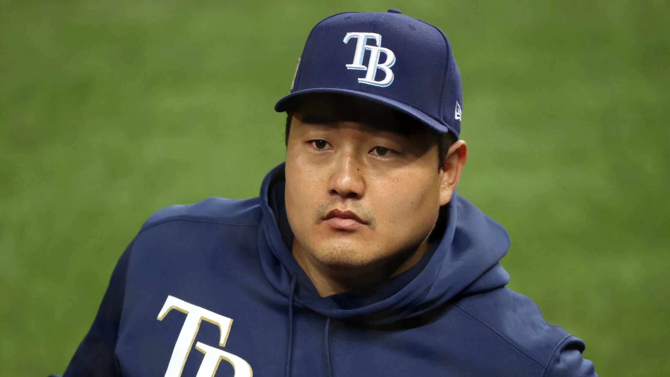 Washington, United States. 08th Sep, 2020. Tampa Bay Rays first baseman  Ji-Man Choi adjust his hat as he plays first base against Washington  Nationals in the first inning at Nationals Park in