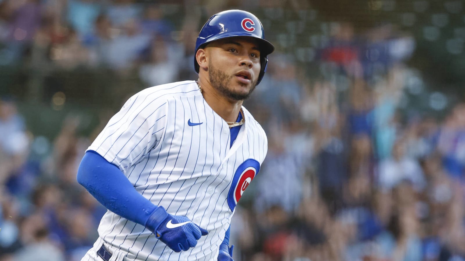 Willson Contreras Game-Used Jersey -- 4th of July -- Contreras Hits 5th HR  of Season -- Reds vs. Cubs -- 7/4/16