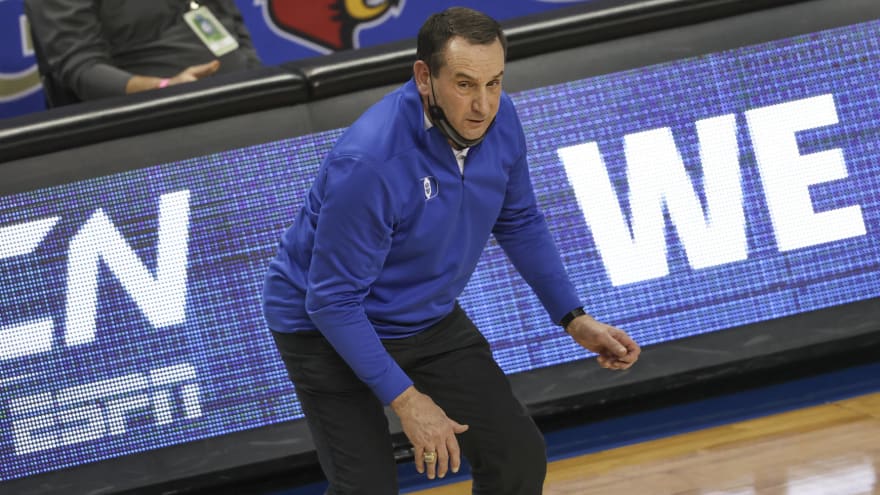 coach k signed basketball