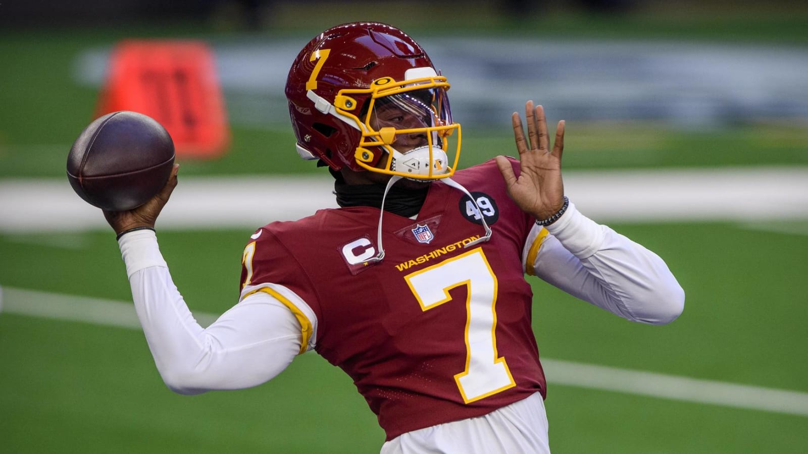 Dwayne Haskins responds after clip of him picking up Alex Smith goes viral