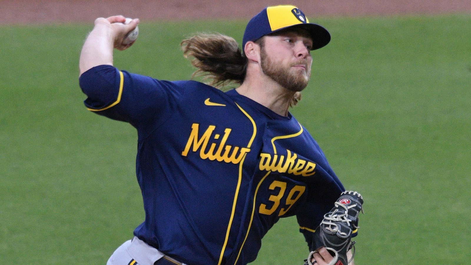 Corbin Burnes sets record for most K's before walking batter