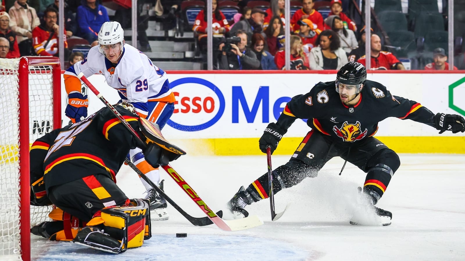 Flames Post-Game: Flames outlast Islanders in a shootout