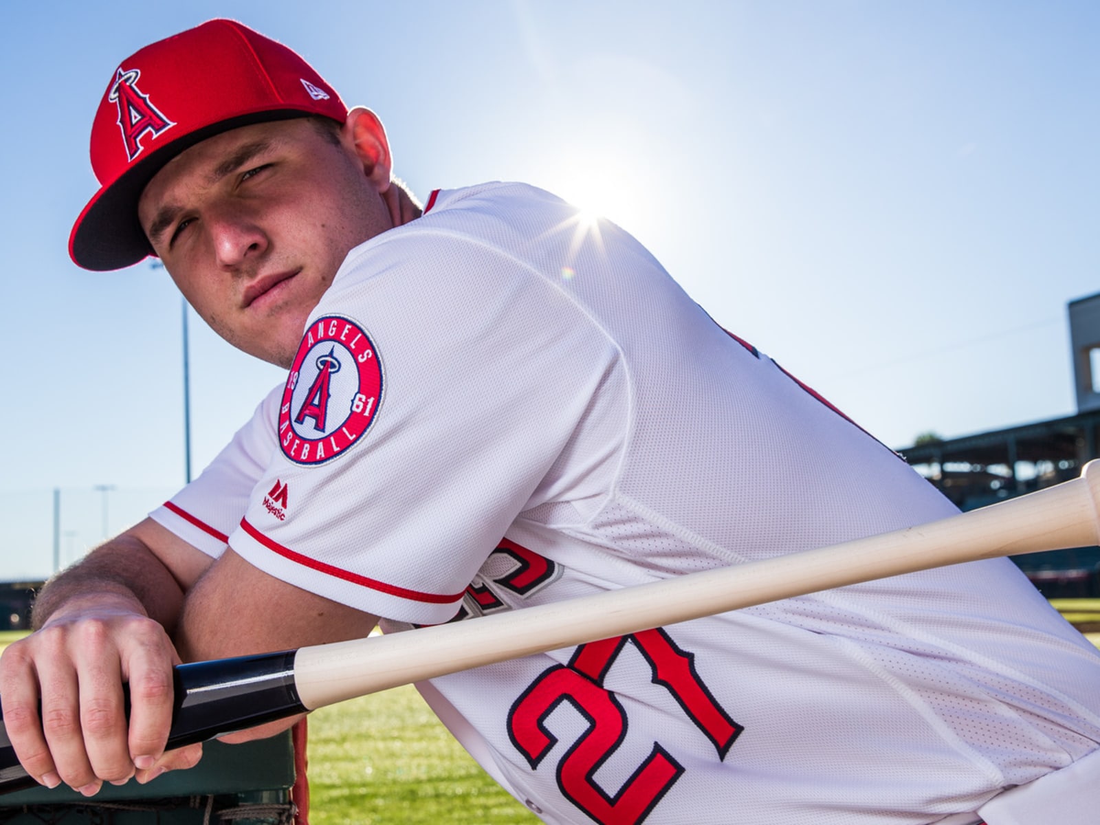 Majestic MLB Los Angeles Angels Of Anaheim Mike Trout 2016