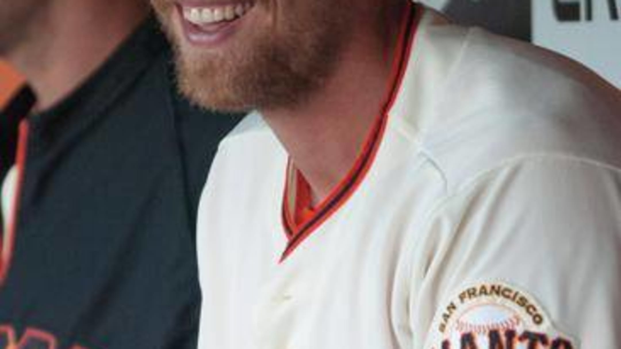 Dodger Blue on X: Hunter Pence has a Giants shirt under his