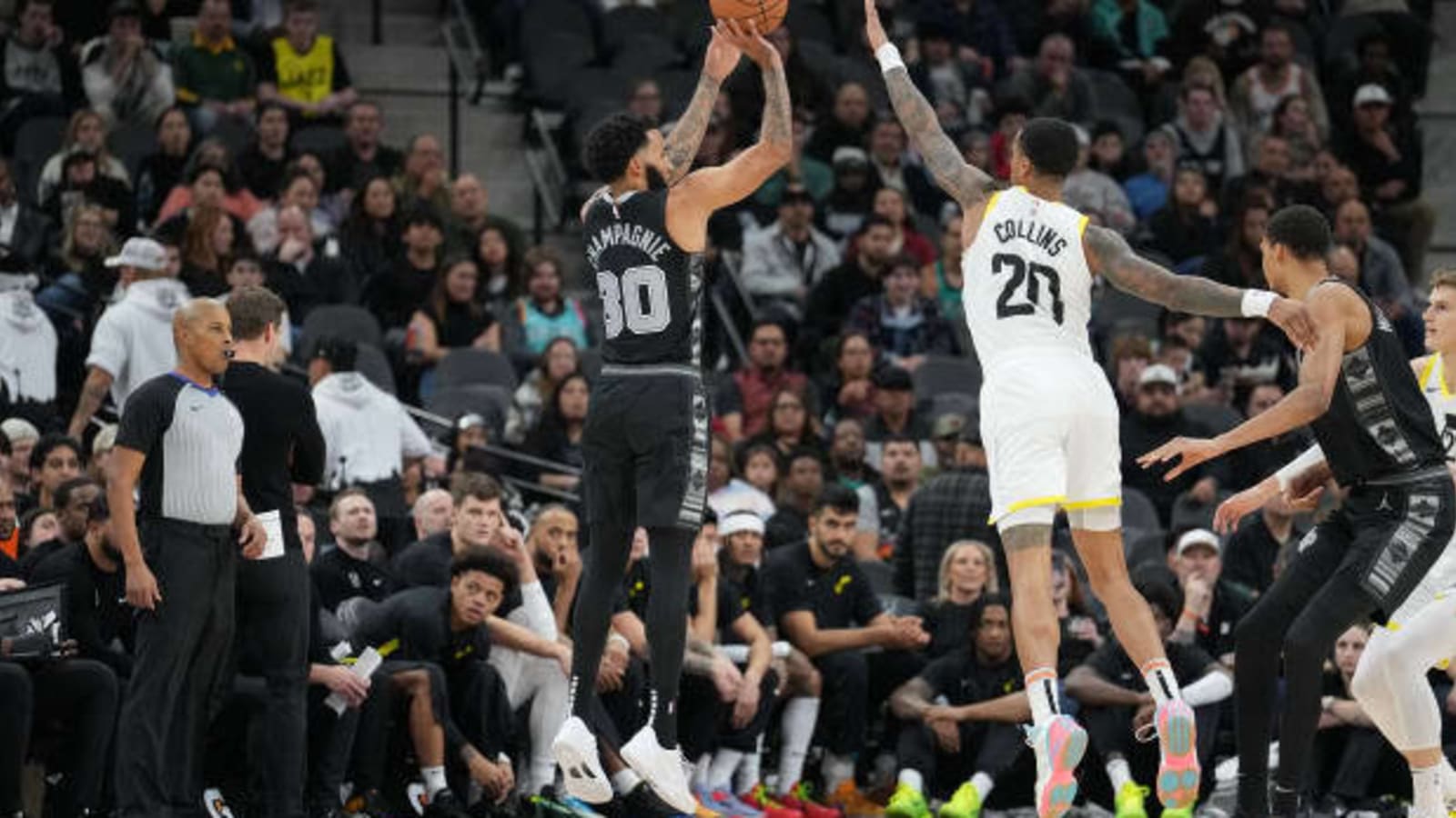 Champagnie Starts Hot But Spurs Fall Flat, Lose 5th Straight vs. Jazz
