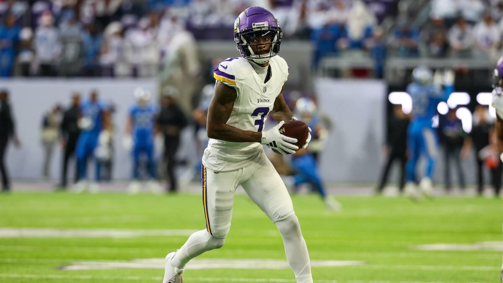 Vikings wideout Jordan Addison out vs. Lions with ankle injury