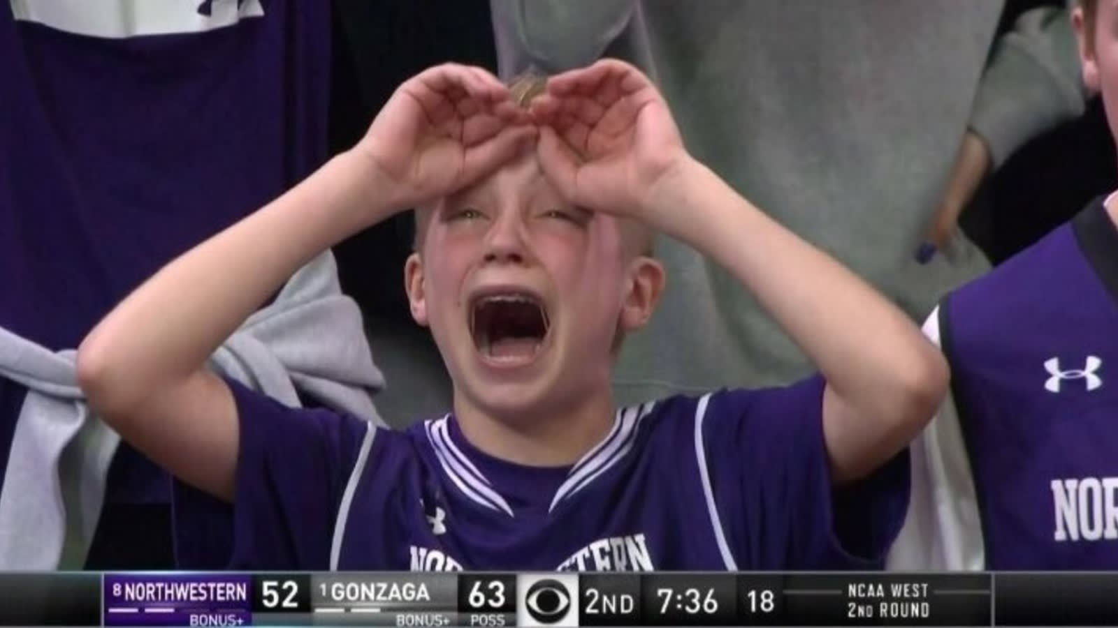 Crying Northwestern fan is this year's viral tourney fan