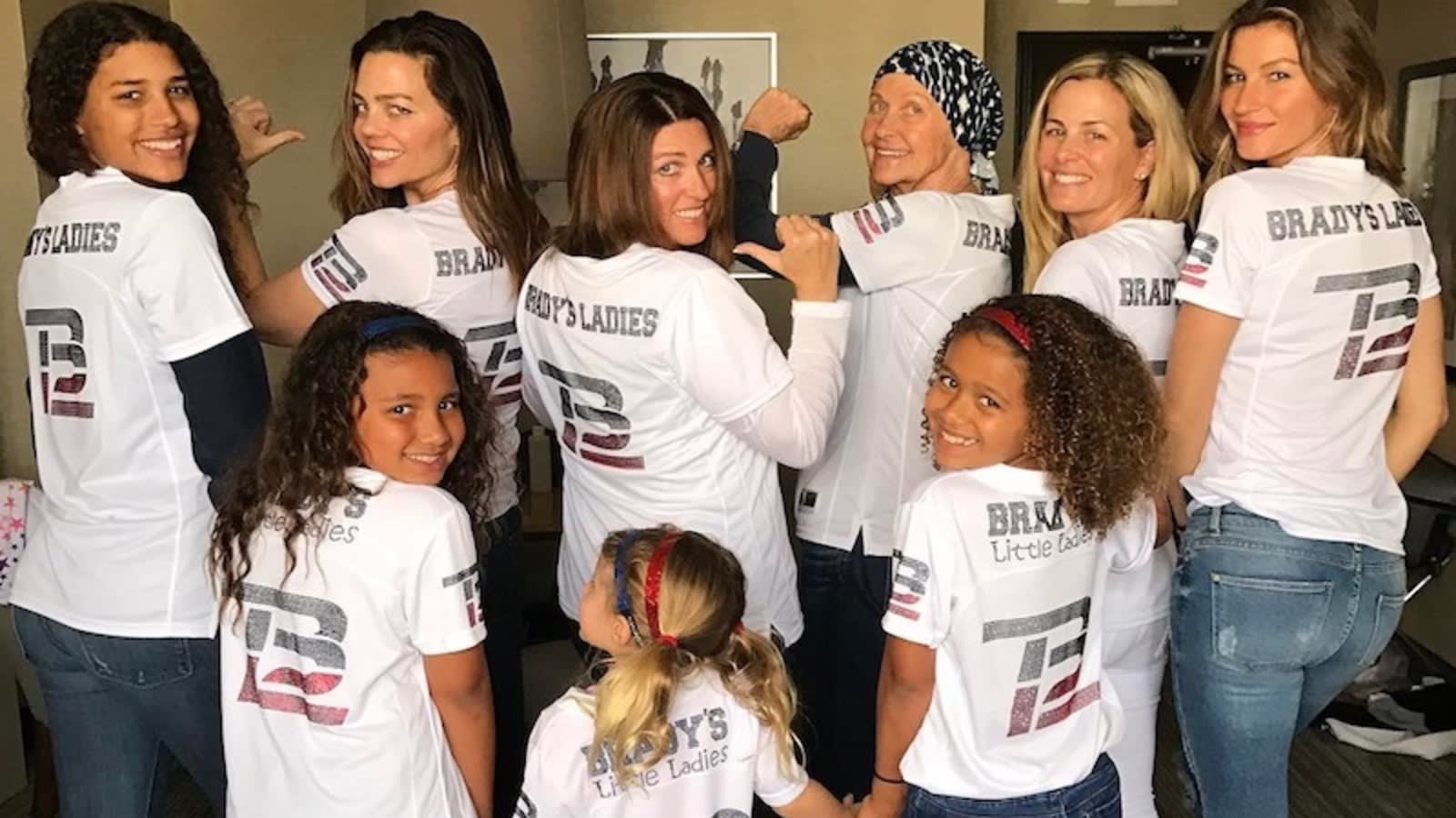 Brady's family wears custom 'Brady's Ladies' jerseys