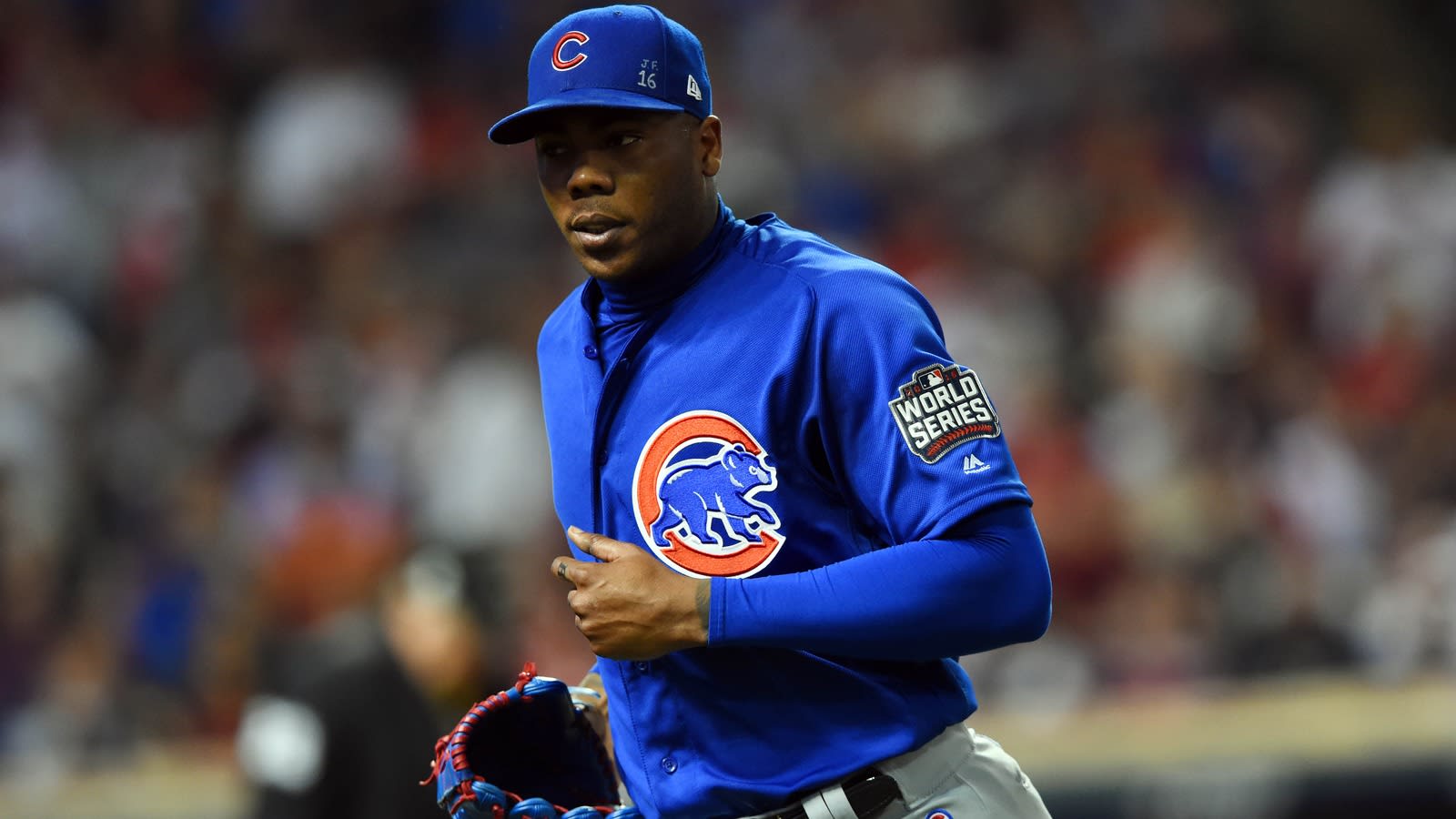Aroldis Chapman was crying after Game 7 went to rain delay