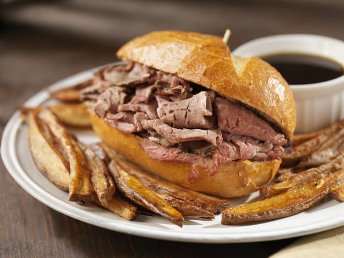 Slow-cooker beef dip sandwiches