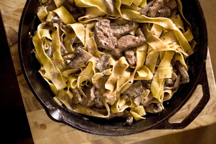 Beef stroganoff