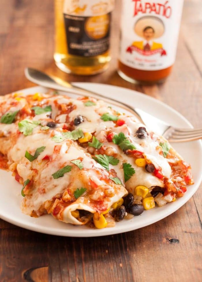 Black bean enchiladas