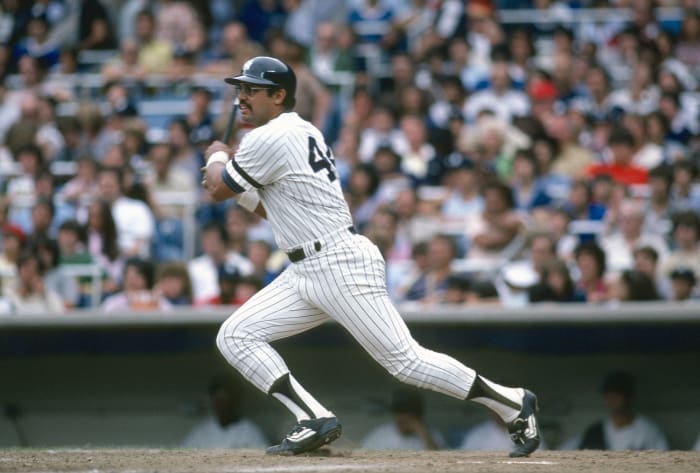 Outfielder Reggie Jackson, of the New York Yankees, at bat during a News  Photo - Getty Images
