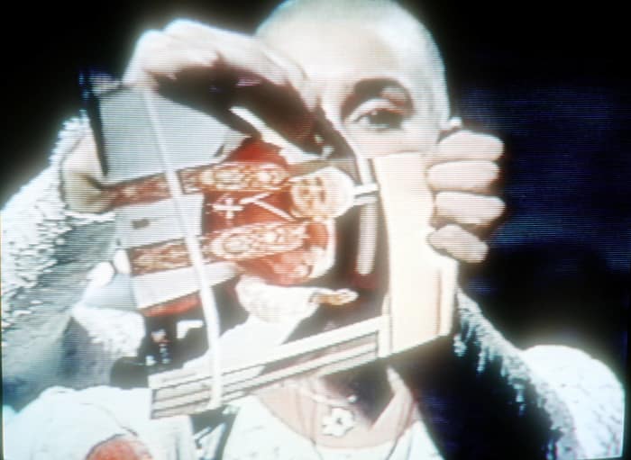 Sinead O'Connor literally rips the Pope