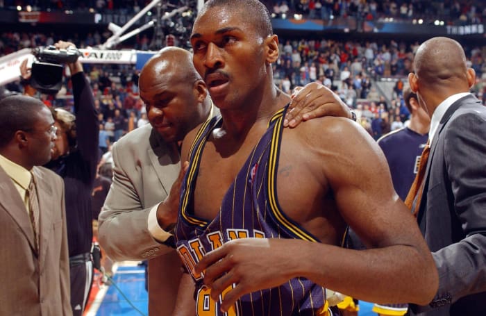 Metta World Peace - The Former Ron Artest - Elbows James Harden In The  Head, Faces Suspension For NBA Playoffs