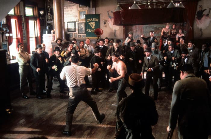 Bare-knuckle brawling in "Far and Away" (1992)