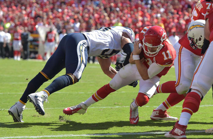21 points: Chiefs over Chargers, Sept. 11, 2016
