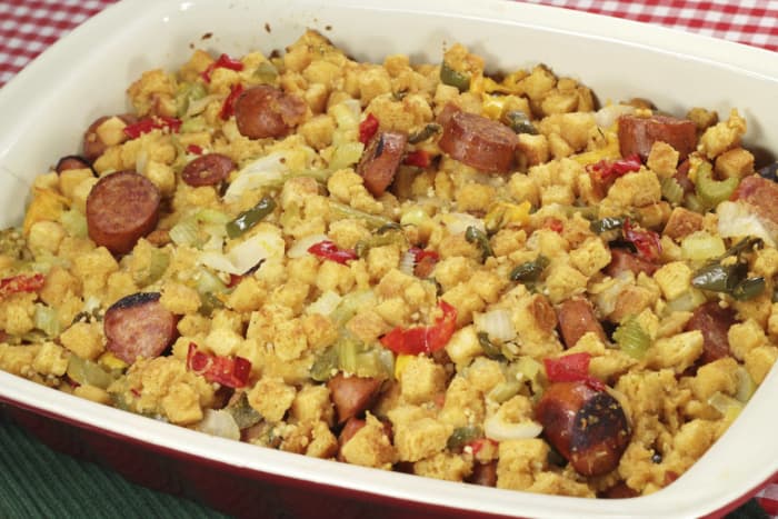 Cornbread stuffing with sausage