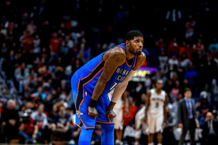 Paul George heads home