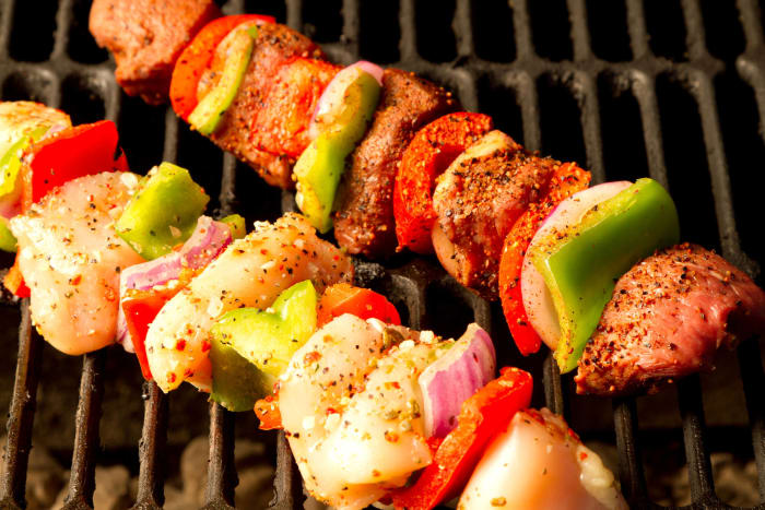 Steak kebabs