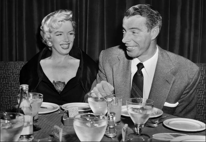 Joe DiMaggio and Marilyn Monroe