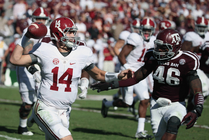 Oct. 17 - Alabama d. Texas A&M, 41-23
