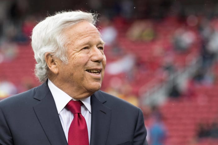 How man times will Robert Kraft be shown on TV during live broadcast?