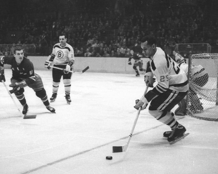 1958: First African-American NHL player: Willie O’Ree