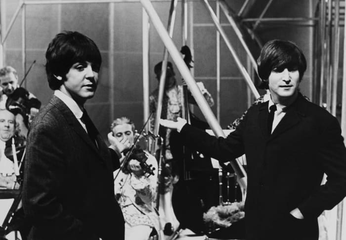 John Lennon and Paul McCartney meet