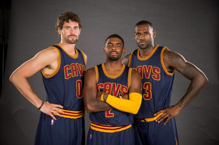 LeBron James, Kyrie Irving, Kevin Love