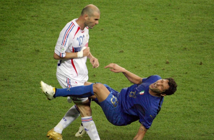 2006: Zinedine Zidane head butt