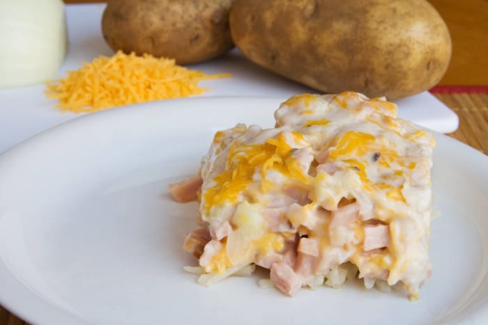 Ham and hash brown casserole