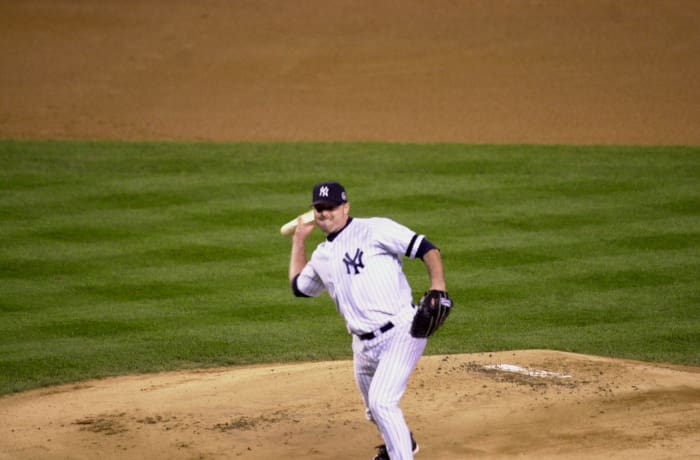 2000: Roger Clemens throws bat shard at Mike Piazza