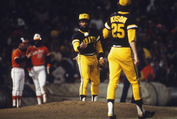 Every bumblebee combination worn by the Pittsburgh Pirates during the 1979  season.