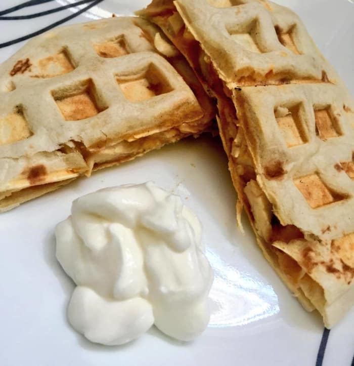 Waffle iron quesadillas