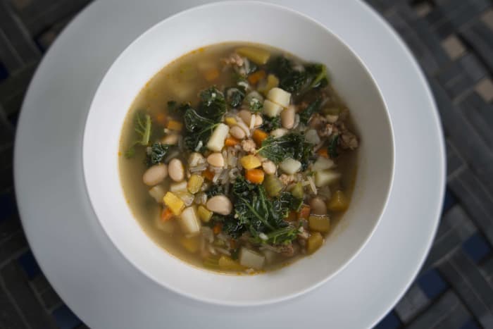 Kale minestrone soup