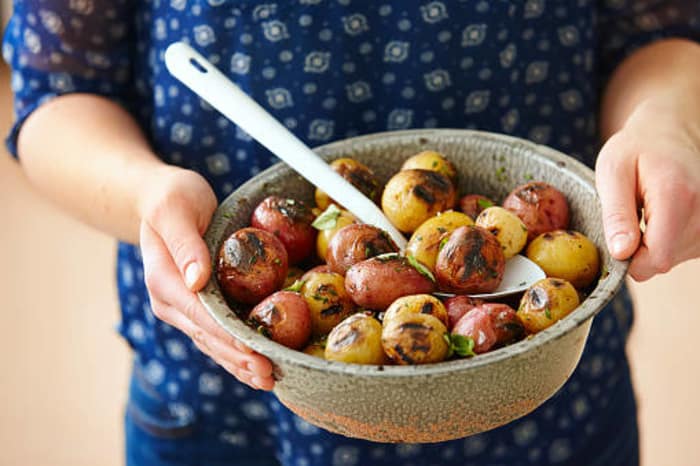 New potatoes with herbs