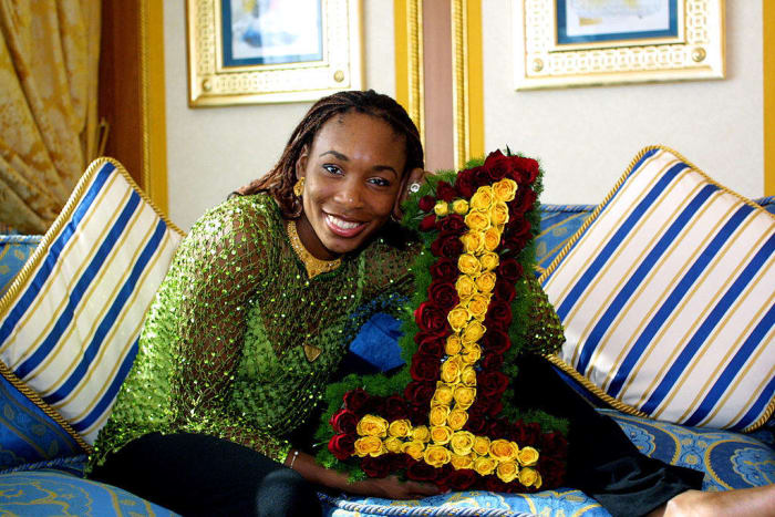 2002: First Black WTA Tennis #1 ranking: Venus Williams