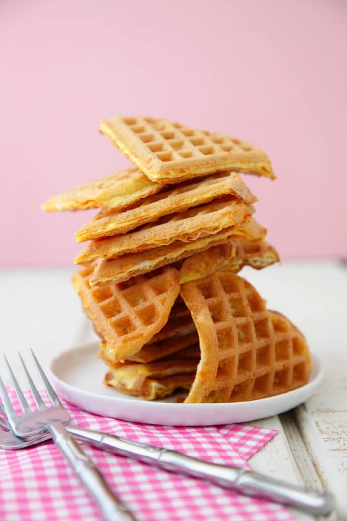 Waffle iron eggs