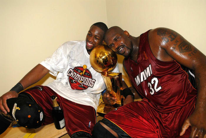 Dwyane Wade and Shaquille O'Neal