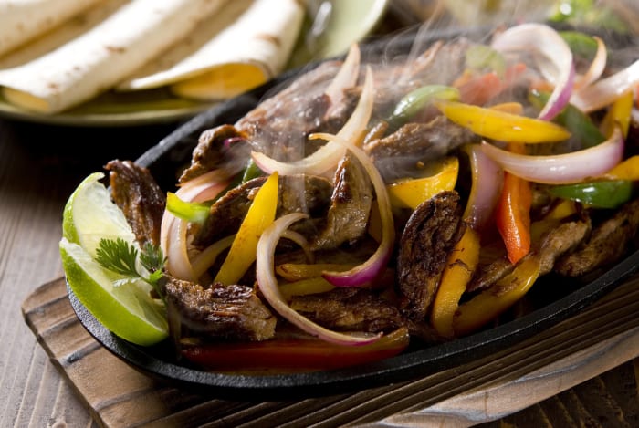 Steak fajitas