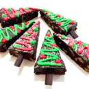 Christmas tree brownies