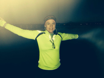 Anna early morning marathon training