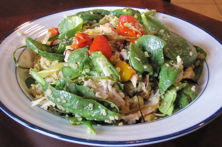 Summer Quinoa Chicken Salad with Roasted Corn, Tomatoes and Leeks Summer Quinoa Chicken Salad with Roasted Corn, Tomatoes and Leeks