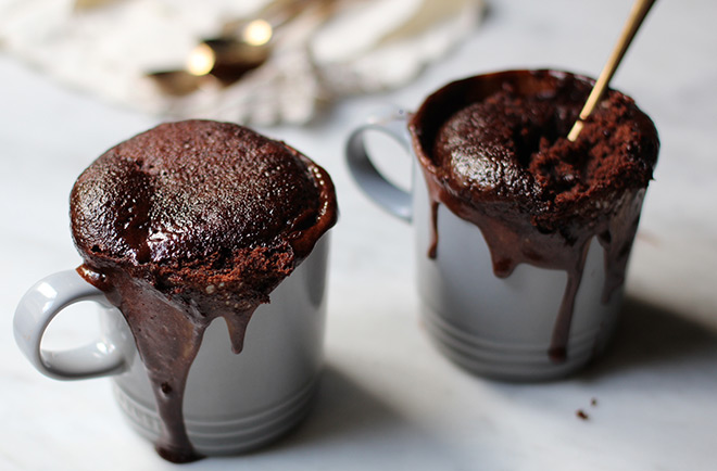 chocolate mud cakes in your mugs