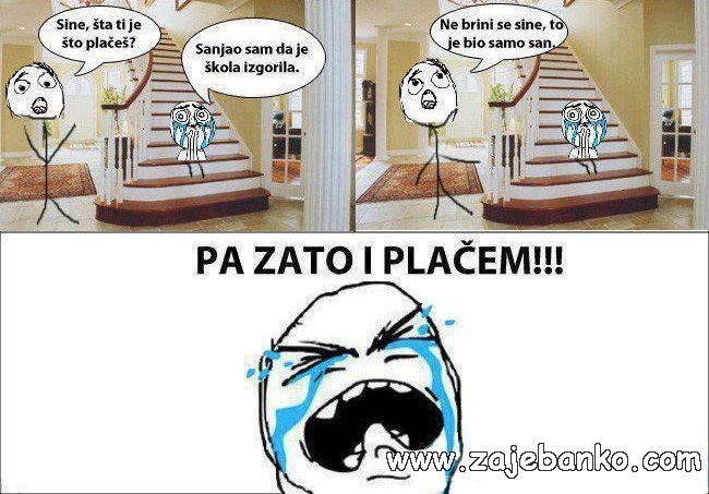 najljepši snovi - izgorjela škola